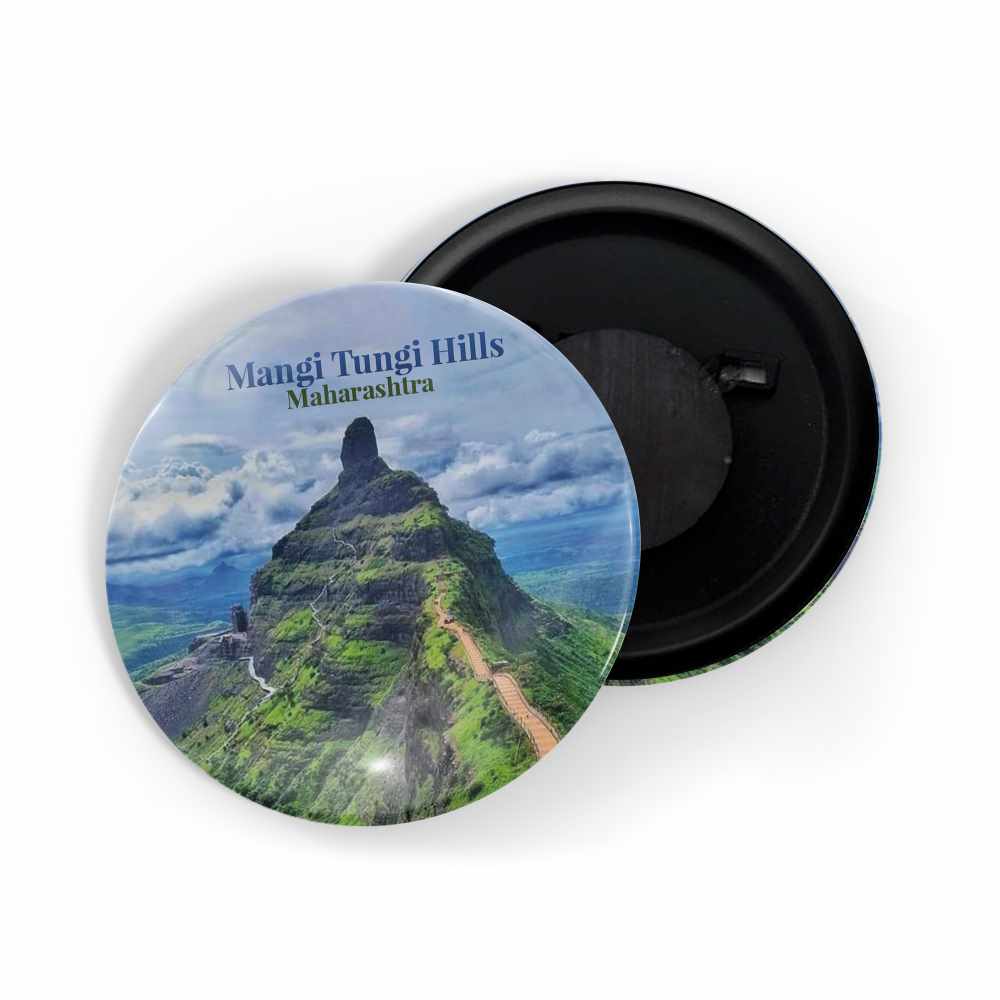 dhcrafts Fridge Magnet Multicolor Maharastra Mangi Tungi Hills Glossy Finish Design Pack of 1